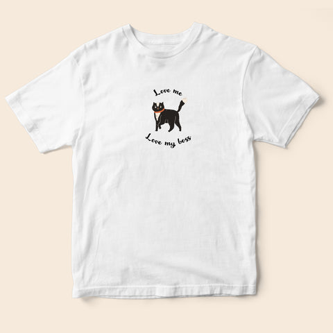 Áo thun unisex in hình Cat lover - Love Me, Love my boss 5