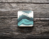 Đế ly bằng gỗ in hình Sea agate