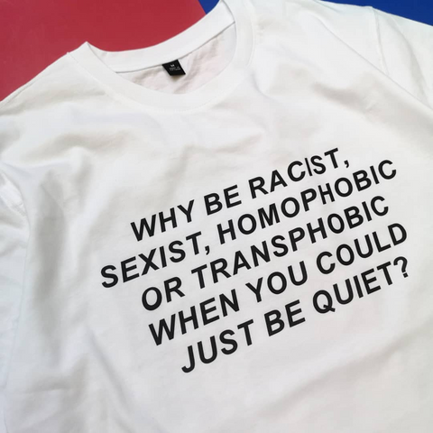 Áo thun unisex in hình Just be quiet.