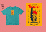 Áo thun unisex cotton 100% in hình Life is better when you surf, and there is dog