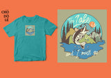 Áo thun unisex cotton 100% in hình the lake is calling and I must go