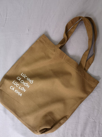 Túi tote unisex in chữ Cà chớn cà khịa