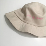 In nón với chữ theo yêu cầu - bucket hat/ nón tai bèo màu be #Saigonese