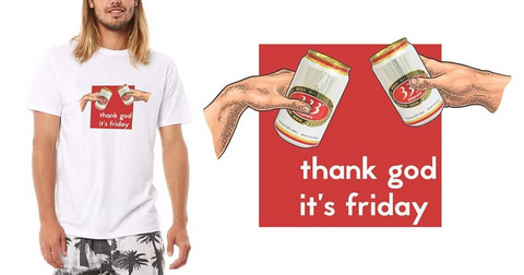Áo thun unisex in hình Thank god it is friday
