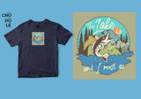 Áo thun unisex cotton 100% in hình the lake is calling and I must go