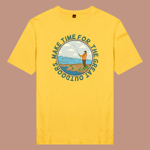 Áo thun unisex cotton in hình phim The Great Outdoor series - Fishing (nhiều màu)