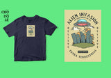 Áo thun unisex cotton 100% in hình Alien Invasion