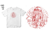 Áo thun unisex cotton 100% in hình Black Droid - Star Wars
