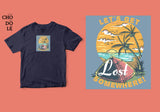 Áo thun unisex cotton 100% in hình Lets get lost some where - beach camping