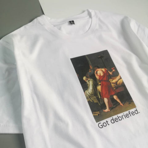 Áo thun unisex cotton 100% in hình Debrief (nhiều màu)