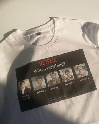 Áo thun unisex cotton 100% in hình Netflix - Ký Sinh trùng ( Parasite )