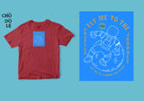 Áo thun unisex cotton 100% in hình Fly me to the moon for great journey