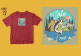 Áo thun unisex cotton 100% in hình the lake is calling and I must go