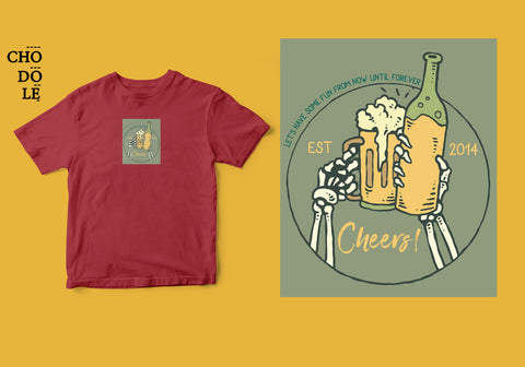 Áo thun unisex cotton 100% in hình Let's have some fun from now till Forever