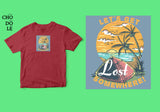 Áo thun unisex cotton 100% in hình Lets get lost some where - beach camping