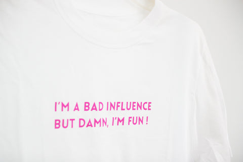 Áo thun cotton 100% in chữ But damn, I am fun  (nhiều màu)