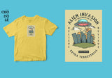 Áo thun unisex cotton 100% in hình Alien Invasion