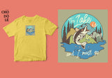 Áo thun unisex cotton 100% in hình the lake is calling and I must go
