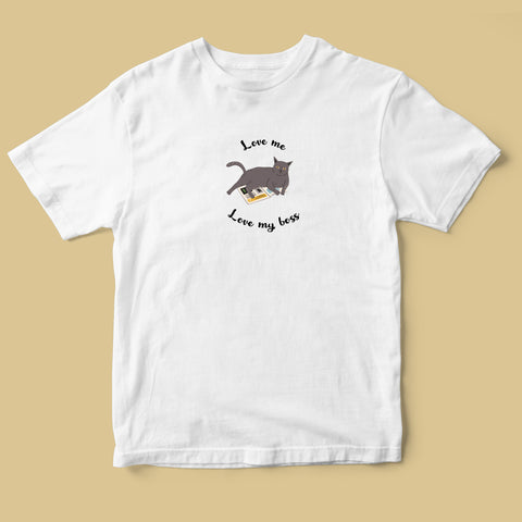 Áo thun unisex in hình Cat lover - Love Me, Love my boss 9