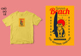 Áo thun unisex cotton 100% in hình Life is better when you surf, and there is dog