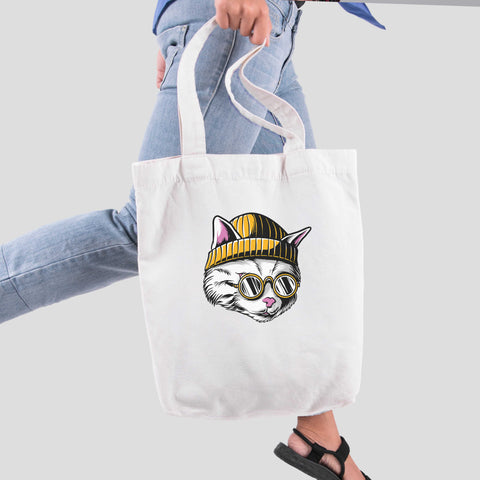 Túi tote vải in hình Cat Lovers - Leon Cat (nhiều màu)