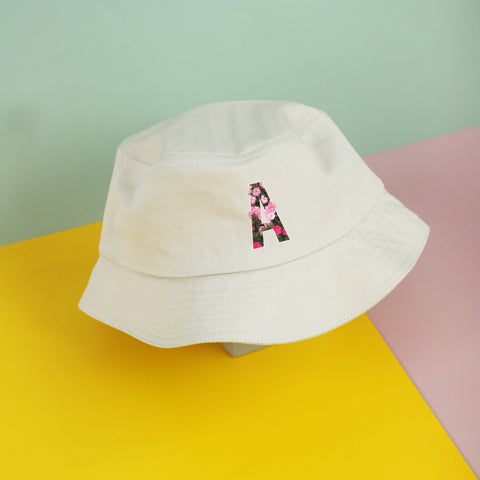 Nón bucket in hình  Floral Text -A (nhiều màu)