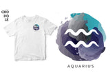 ÁO THUN UNISEX COTTON 100% IN HÌNH Cung hoàng đạo Aquarius Bảo Bình
