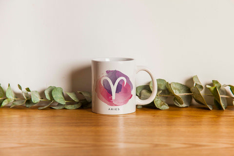 Ly sứ uống trà/ cafe in hình Cung hoàng đạo Aries Bạch Dương