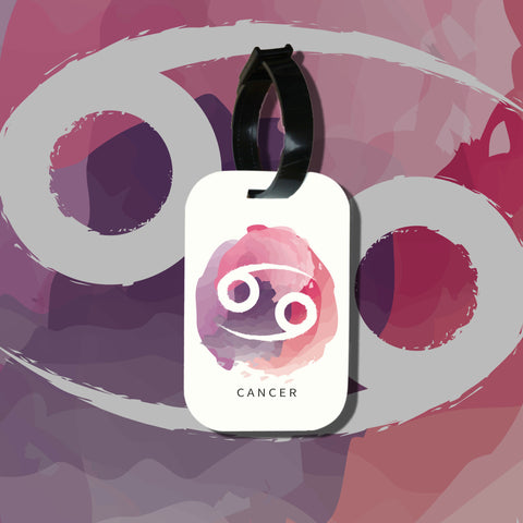 Travel tag cho túi xách/balo du lịch in hình Cung hoàng đạo Cancer Cự Giải