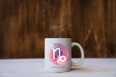 Ly sứ uống trà/ cafe in hình Cung hoàng đạo Capricorn Ma Kết