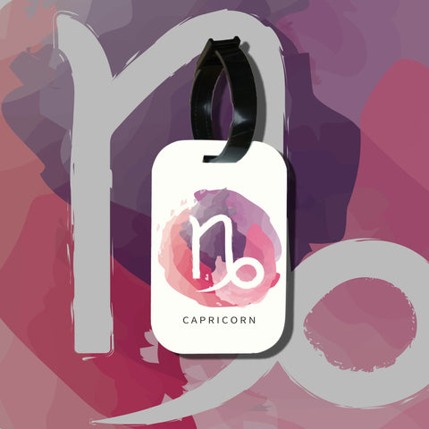 Travel tag cho túi xách/balo du lịch in hình Cung hoàng đạo Capricorn Ma Kết