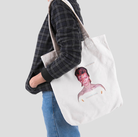 Túi tote  in hình David Bowie - Aladdin Sane (Album cover)