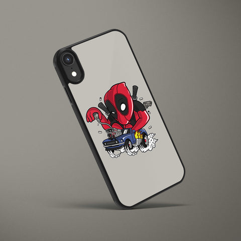 Ốp lưng  iphone in hình Super Heroes Series - Deadpool Race (đủ model iphone)