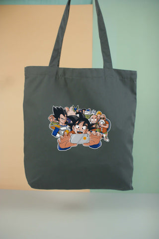 Túi tote vải in hình Dragonball - Strongest Selfie in the world (nhiều màu)