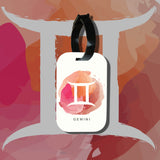 Travel tag cho túi xách/balo du lịch in hình Cung hoàng đạo Gemini Song Tử