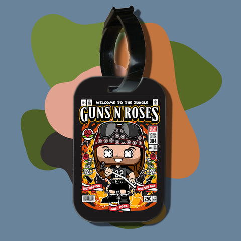 Travel tag cho túi xách/balo du lịch in hình pop culture cartoon series - Guns n roses