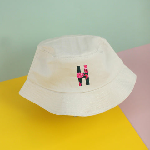 Nón bucket in hình Floral Text - H (nhiều màu)