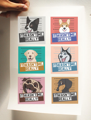 Set A4 sticker ủi lên áo, túi tote - Set 4