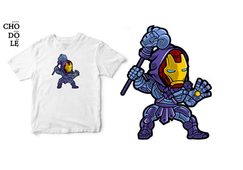 ÁO THUN UNISEX COTTON 100% IN HÌNH Super Heroes series - Iron Skeletor