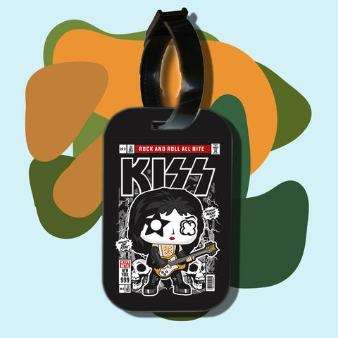 Travel tag cho túi xách/balo du lịch in hình pop culture cartoon series - Kiss