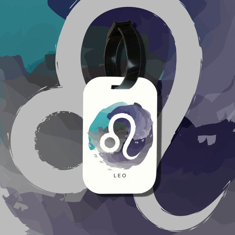 Travel tag cho túi xách/balo du lịch in hình Cung hoàng đạo Leo Sư Tử