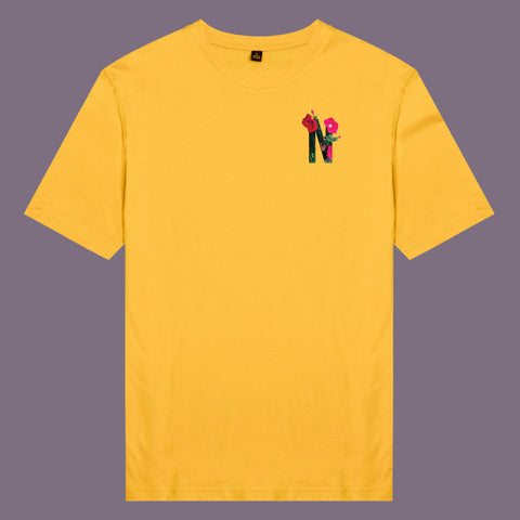 Áo thun unisex cotton 100% in hình Floral Text - N