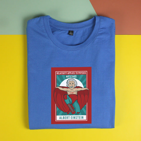 Áo thun unisex cotton 100% in hình Iconic People - Nacho Libre Einstein