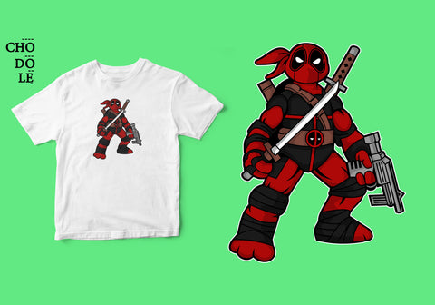 Áo thun unisex cotton 100% in hình Super Heroes Series - Ninja Deadpool (nhiều màu)