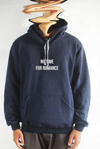Áo khoác hoodie unisex cotton in chữ No time for romance (nhiều màu)