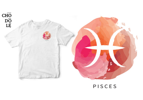 ÁO THUN UNISEX COTTON 100% IN HÌNH Cung hoàng đạo Pisces Song Ngư