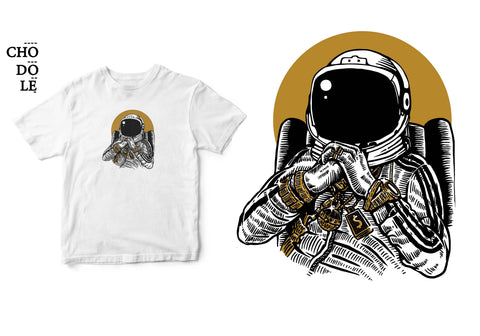 ÁO THUN UNISEX COTTON 100% IN HÌNH SPACE GANGSTER