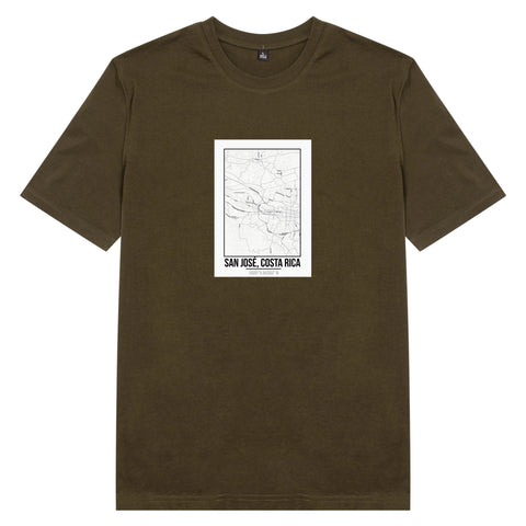 Áo Thun unisex in hình Love City Map - San José, Costa Rica