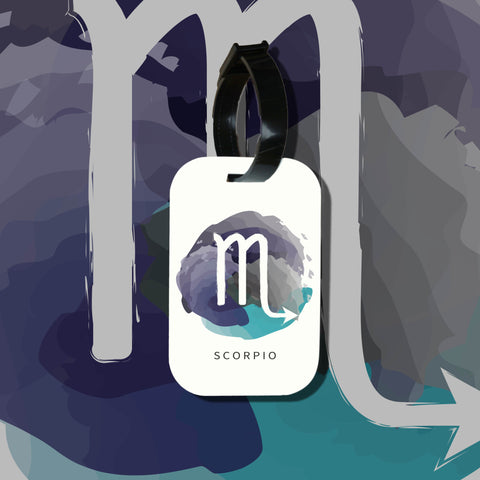 Travel tag cho túi xách/balo du lịch in hình Cung hoàng đạo Scorpio Bọ Cạp