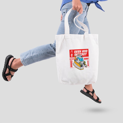Túi tote in hình Seek and destroy